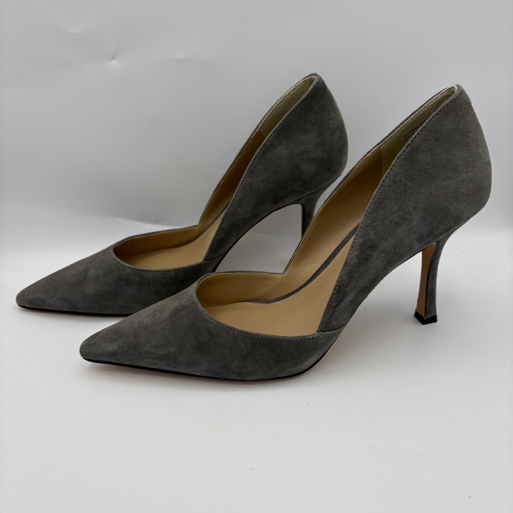 Ann Taylor Gray Suede Heels 9 - Picture 3 of 8